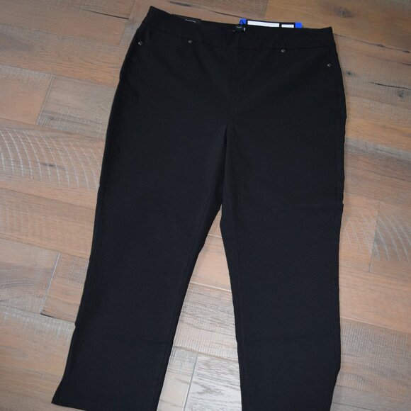 NWT Mario Serrani Italy Women's L Comfort Stretch Pull-on Capri Cropped Pants - Picture 9 of 10